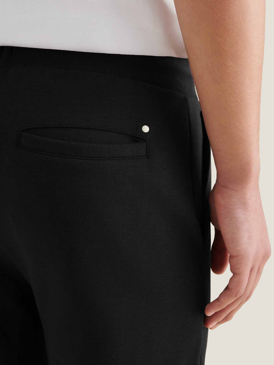 Jersey Interlock Jogger in Black