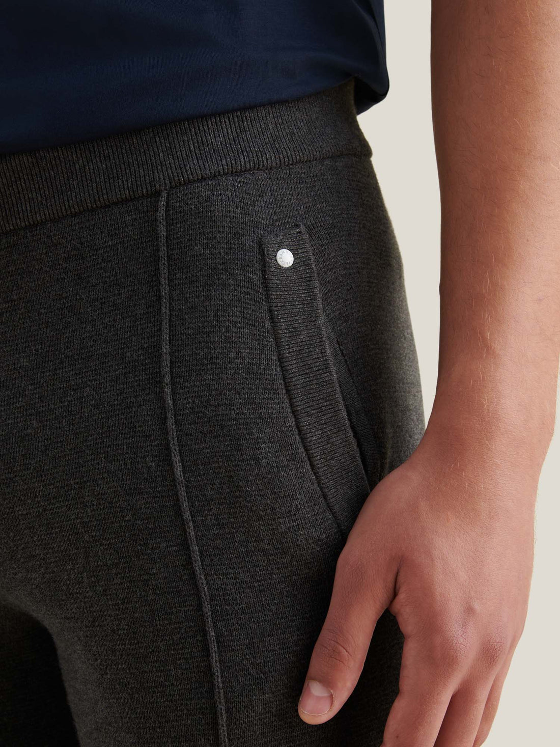 Milano Knit Jogger in Charcoal Grey