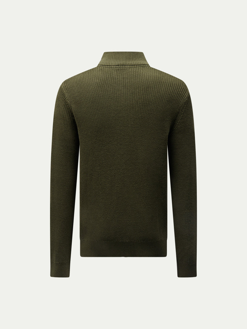 Berkeley Full Zip Knitted Cardigann in Rosin