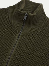 Berkeley Full Zip Knitted Cardigann in Rosin