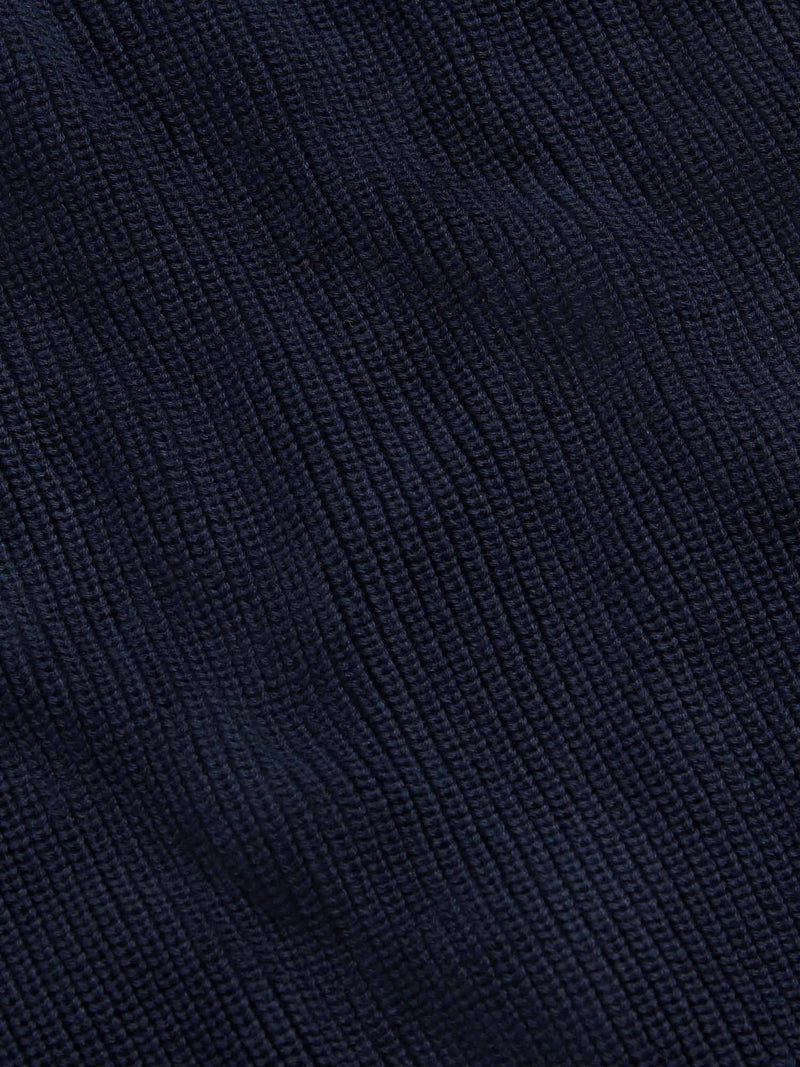 Berkeley Full Zip Knitted Cardigan in Dark Sapphire Navy