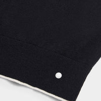Peckham Rye Mens Knitted Short Sleeve Polo in Black