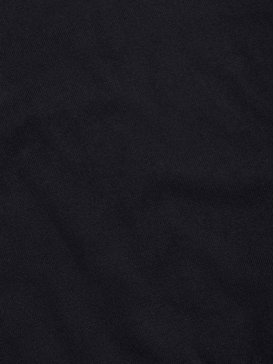Peckham Rye Mens Knitted Short Sleeve Polo in Black