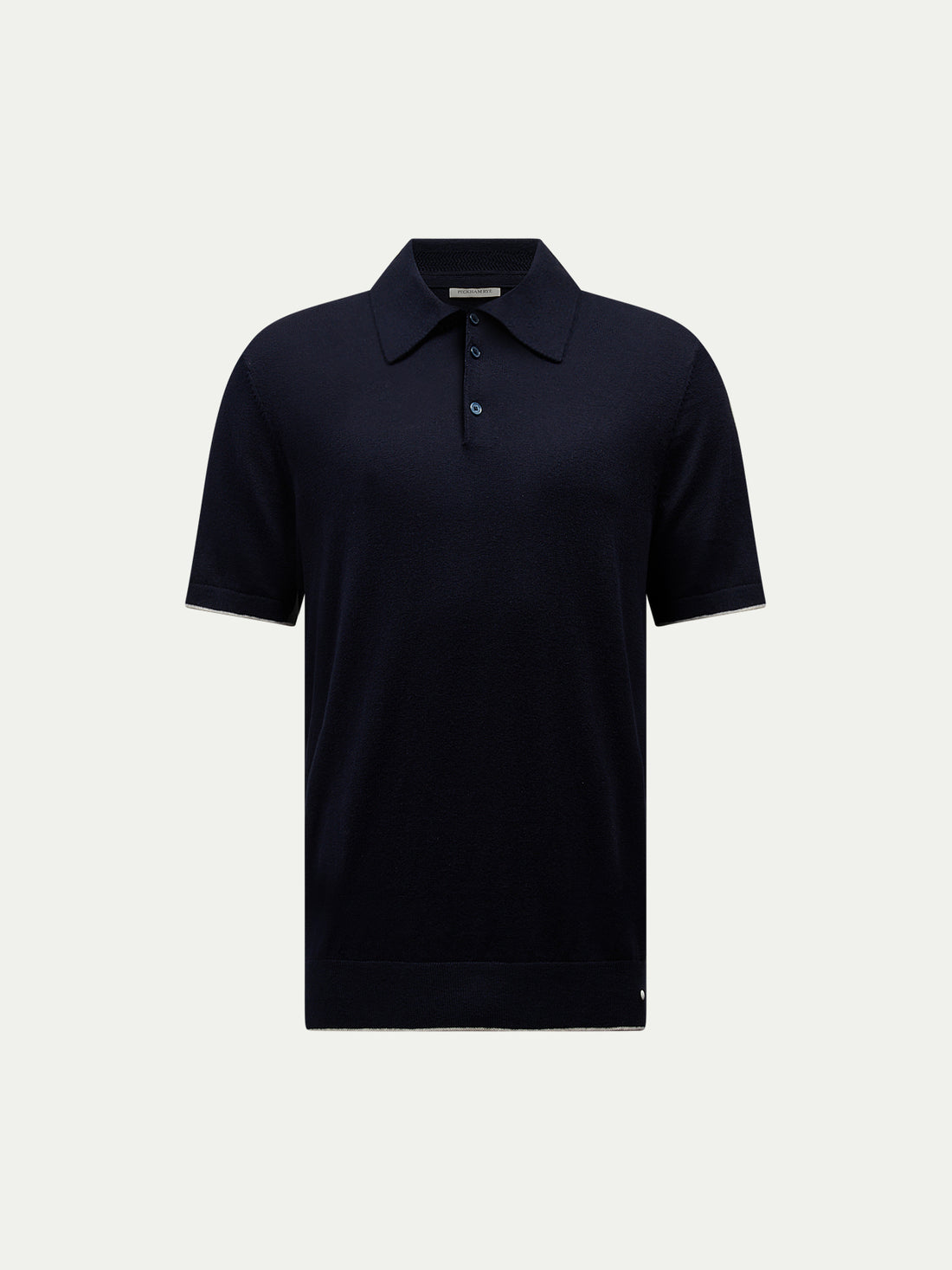 Jersey Knit Polo Shirt in Dark Sapphire Navy