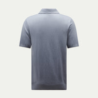 Jersey Knit Polo Shirt in Blue Blizzard