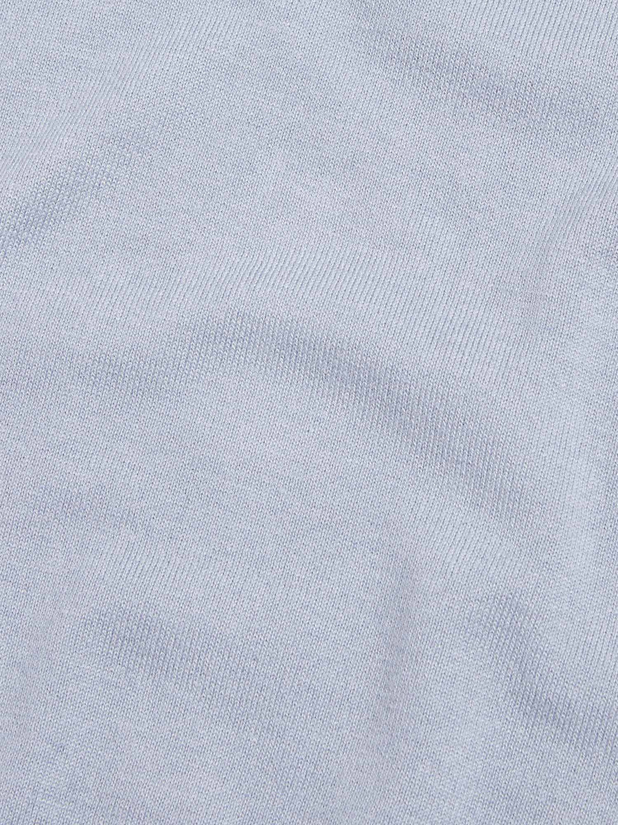 Peckham Rye Mens Knitted Short Sleeve Polo in Blue Blizzard