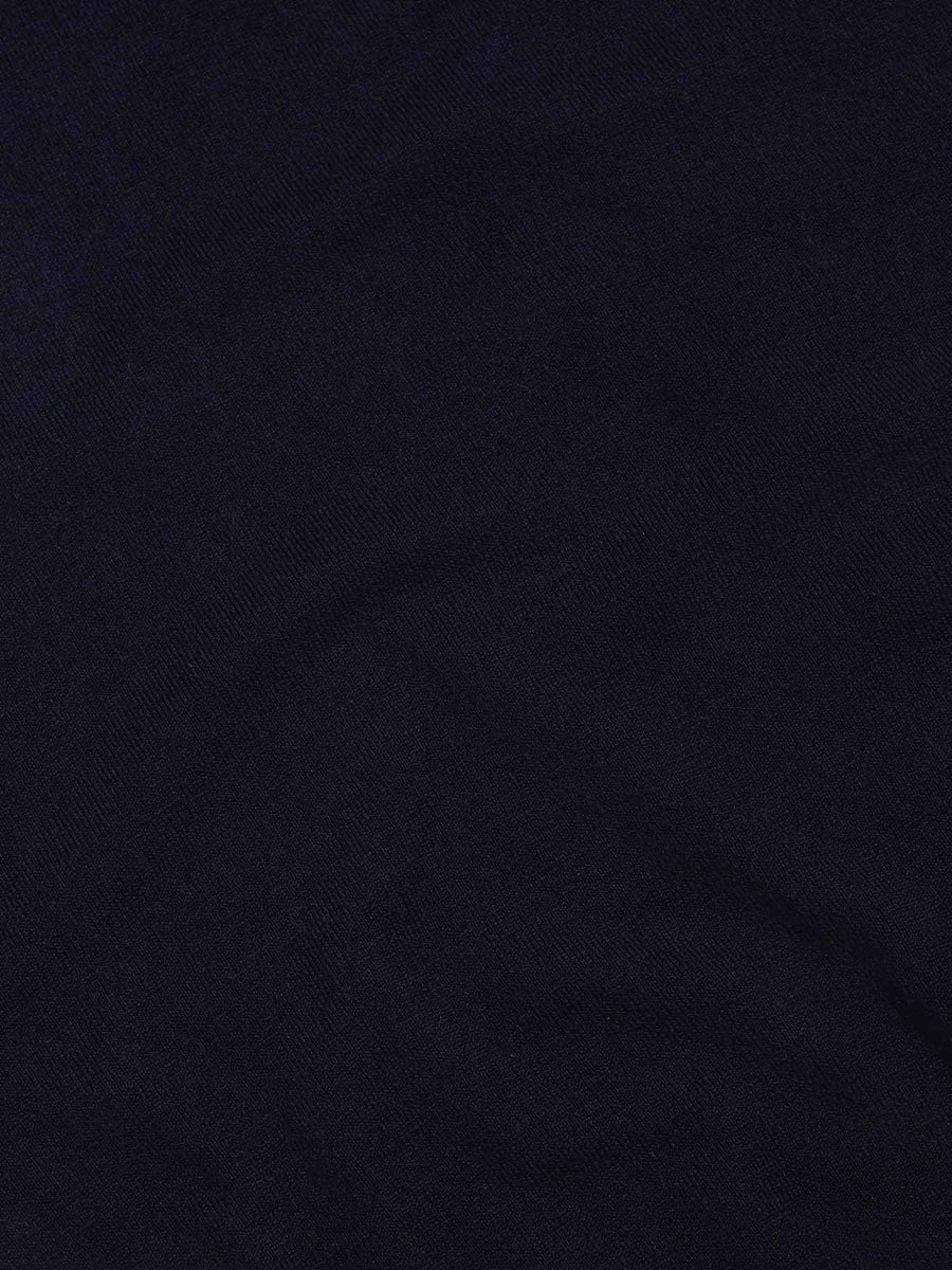 Peckham Rye Mens Knitted Long Sleeve Polo in Dark Sapphire Navy