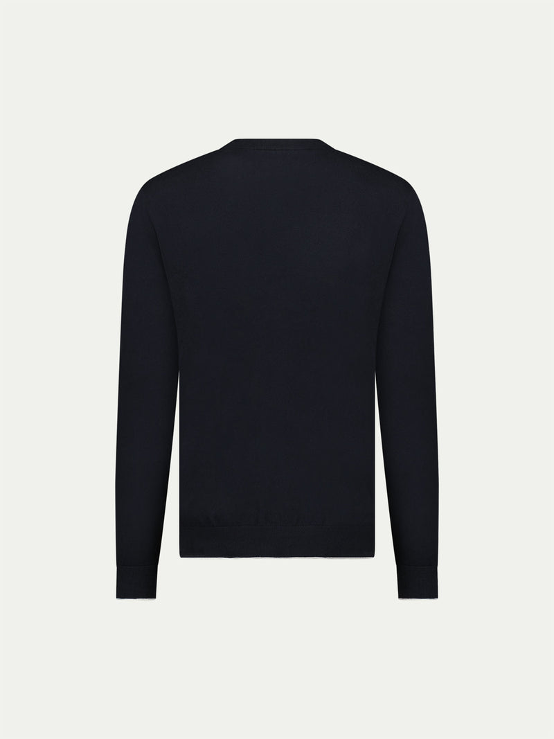 Savoy Knitted Crew in Black