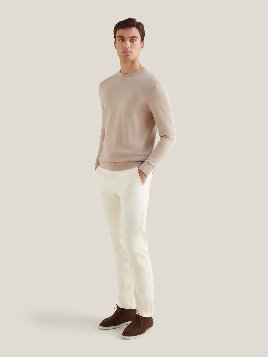 Jersey Knit Crew in Simply Taupe