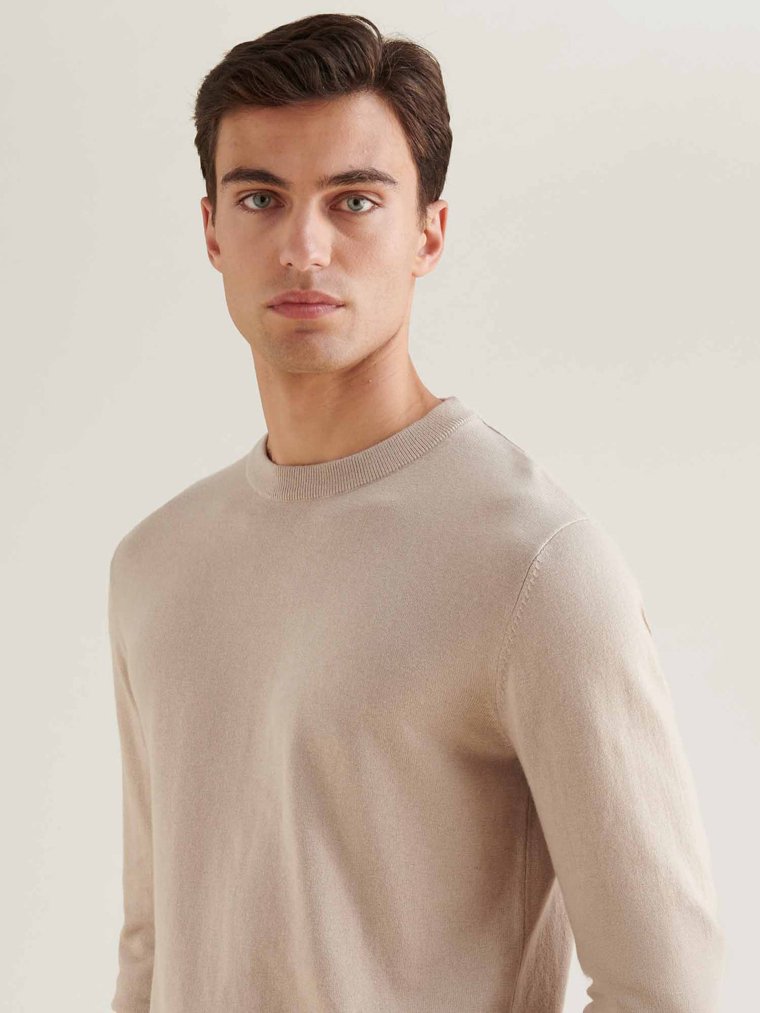 Jersey Knit Crew in Simply Taupe