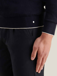 Jersey Knit Crew in Dark Sapphire Navy