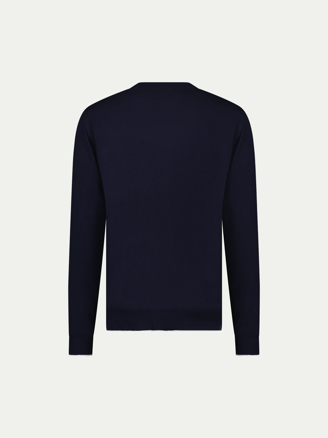 Peckham Rye Mens Knitted Crew in Dark Sapphire Navy