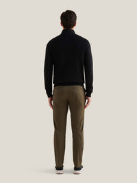 Brompton Textured Knit Quarter-Zip in Black
