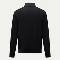 Twill Texture Knit ¼ Zip in Black