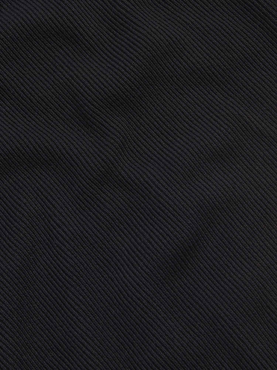 Twill Texture Knit ¼ Zip in Black