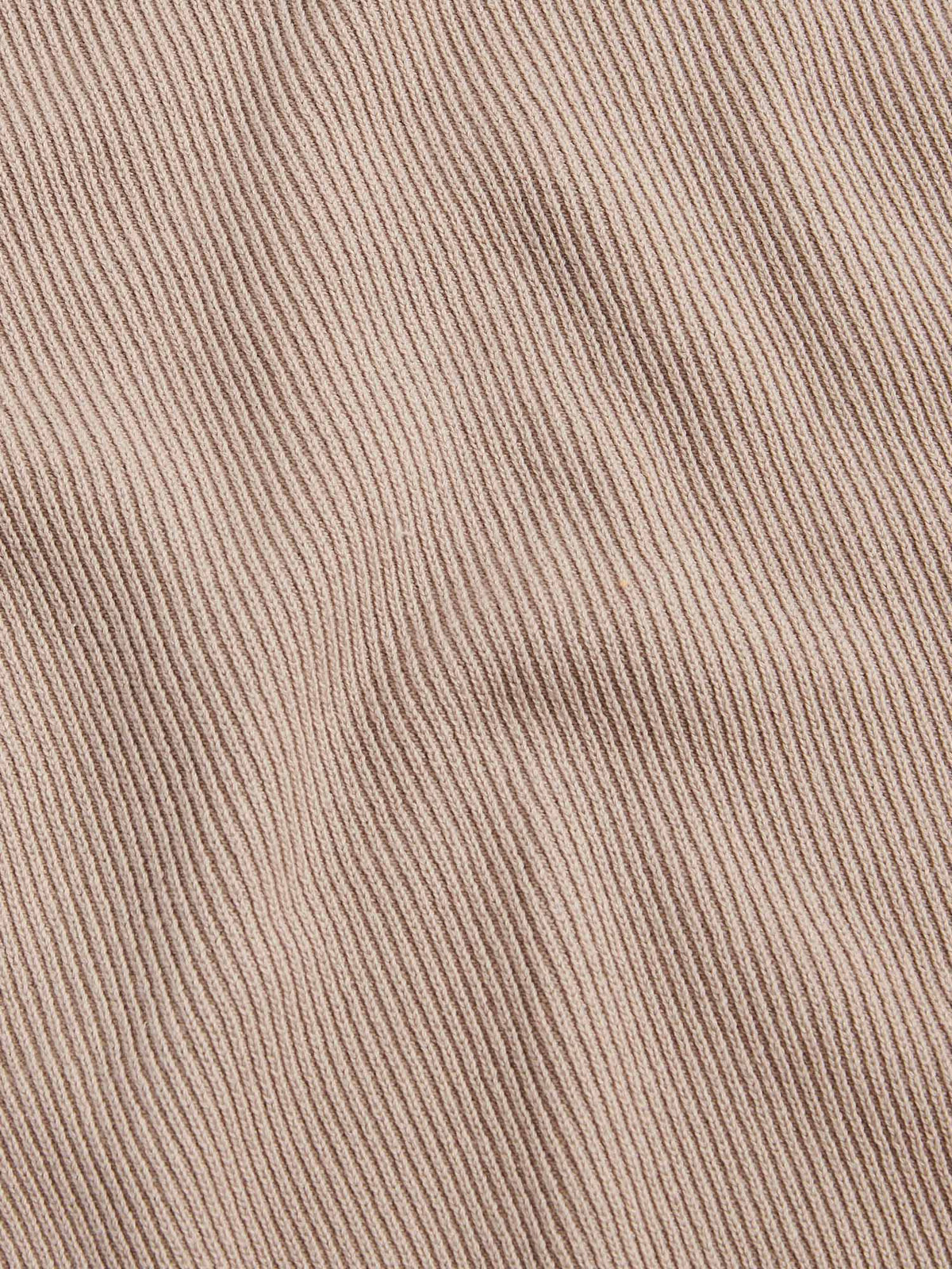 Cotton Blend Rib Knit ¼ Zip in Simply Taupe