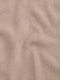 Cotton Blend Rib Knit ¼ Zip in Simply Taupe