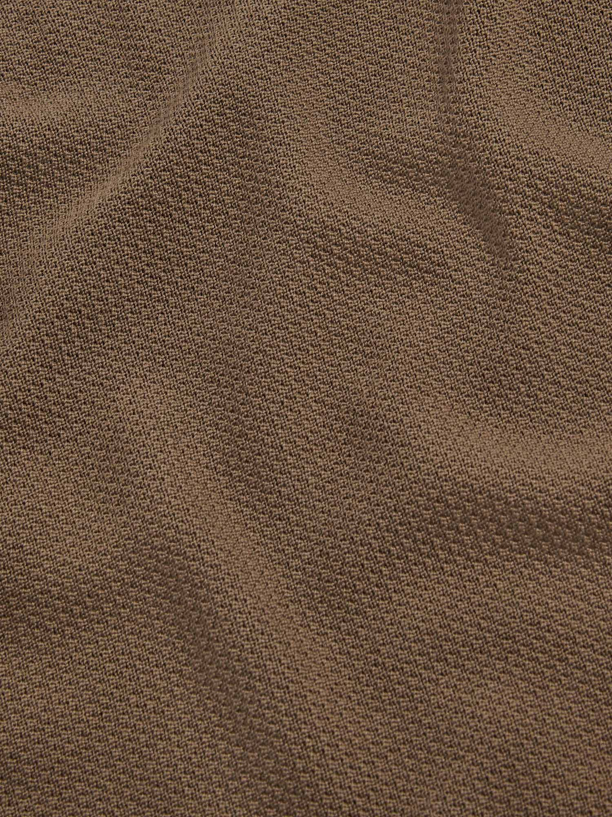Textured Knit Long Sleeve Polo Shirt in Sea Turtle