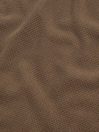 Textured Knit Long Sleeve Polo Shirt in Sea Turtle