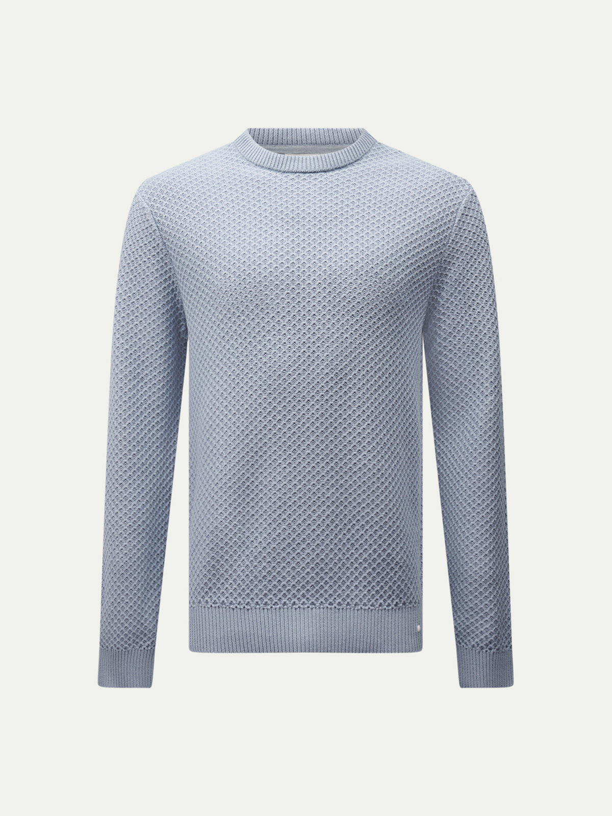 Strand Honeycomb Knit Jumper in Blue Blizzard