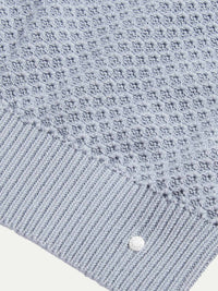Strand Honeycomb Knit Jumper in Blue Blizzard