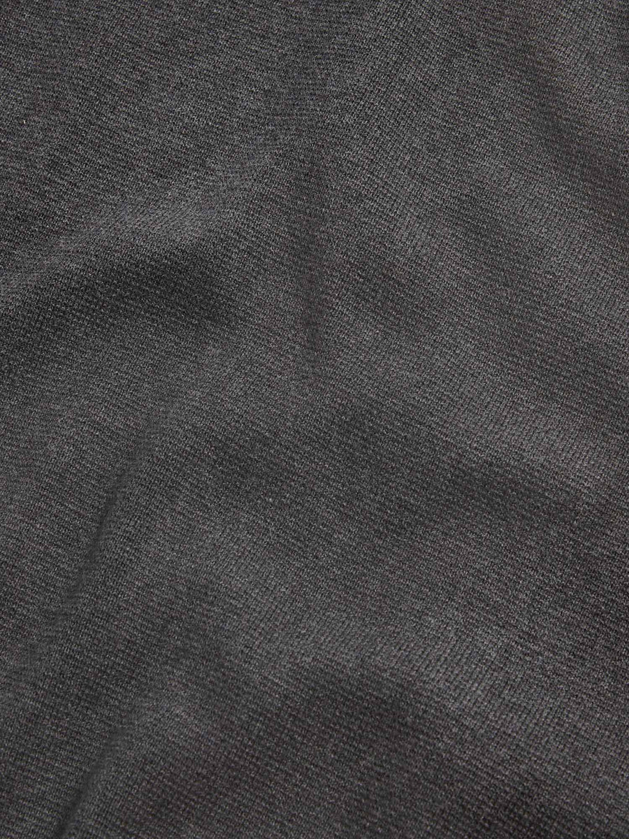 Milano Knit Zip Hoodie in Charcoal Grey