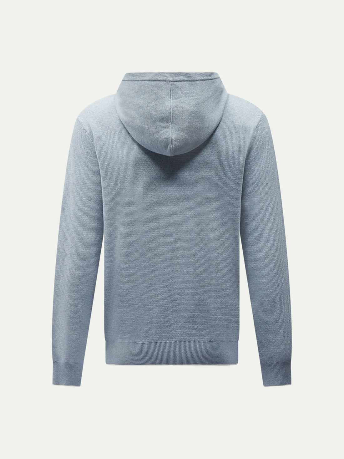 Peckham Rye Mens Knitted Milano Zip Hoodie in Blue Blizzard