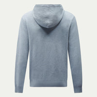 Peckham Rye Mens Knitted Milano Zip Hoodie in Blue Blizzard