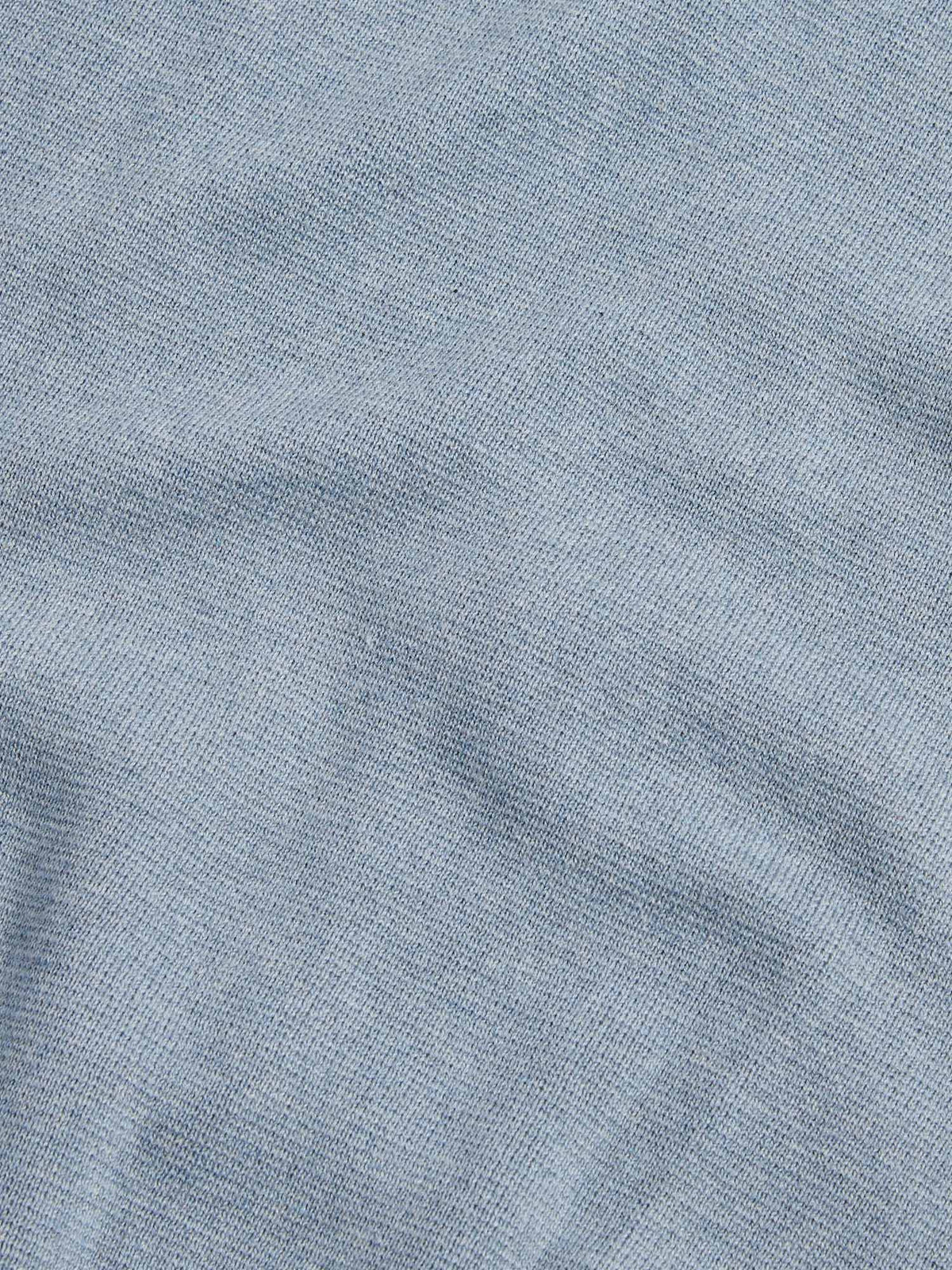 Milano Knit Zip Hoodie in Blue Blizzard