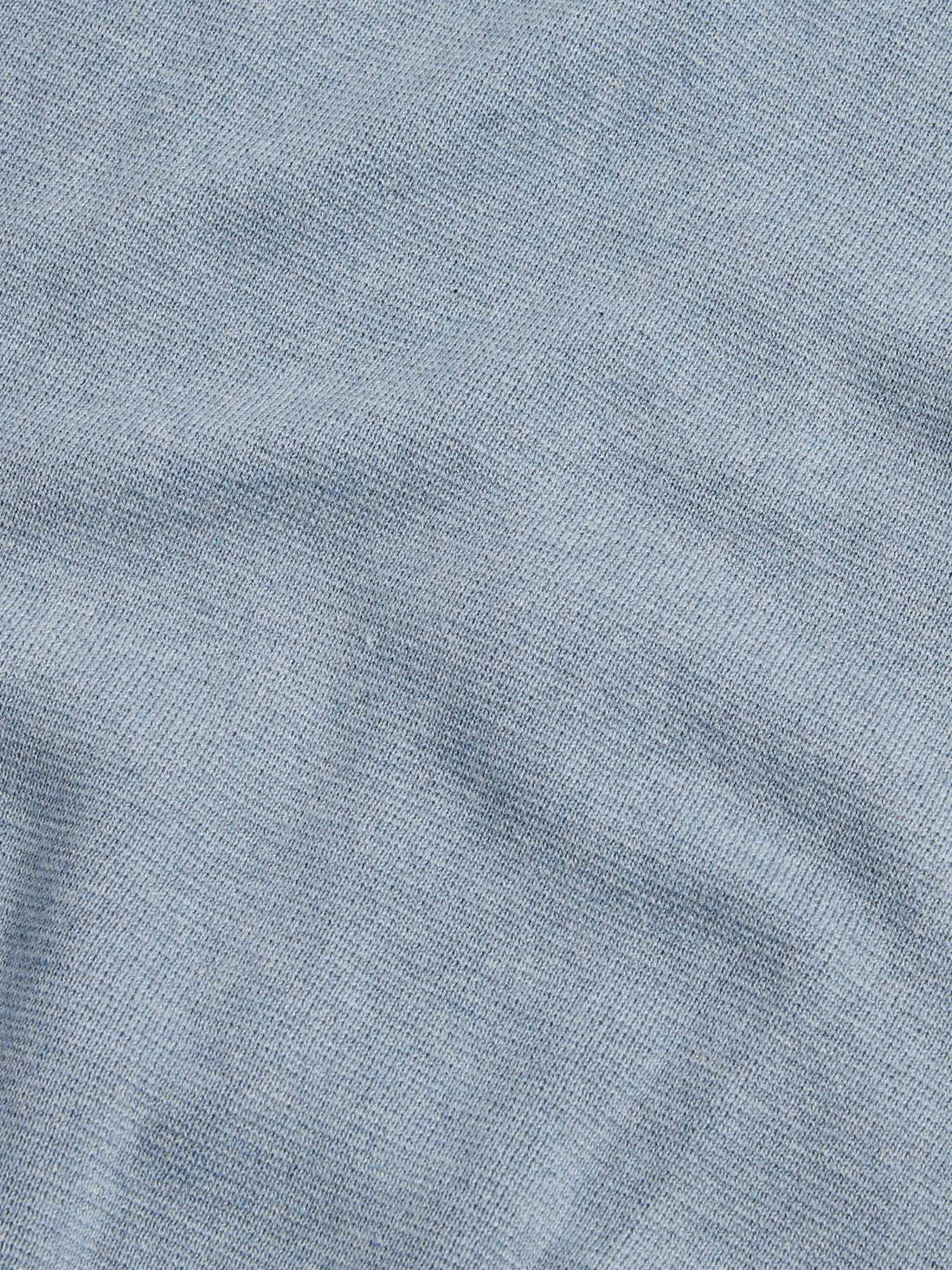 Peckham Rye Mens Knitted Milano Zip Hoodie in Blue Blizzard