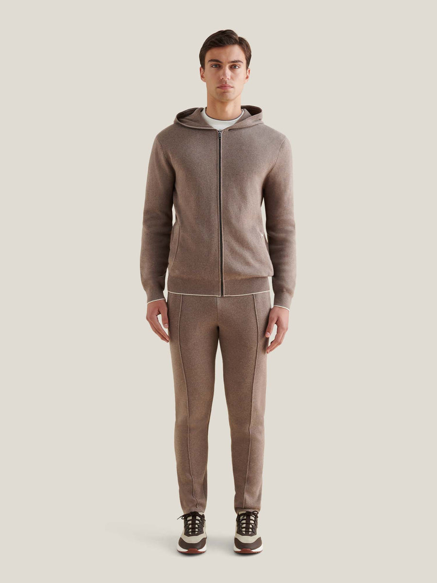 Milano Knit Zip Hoodie in Iron