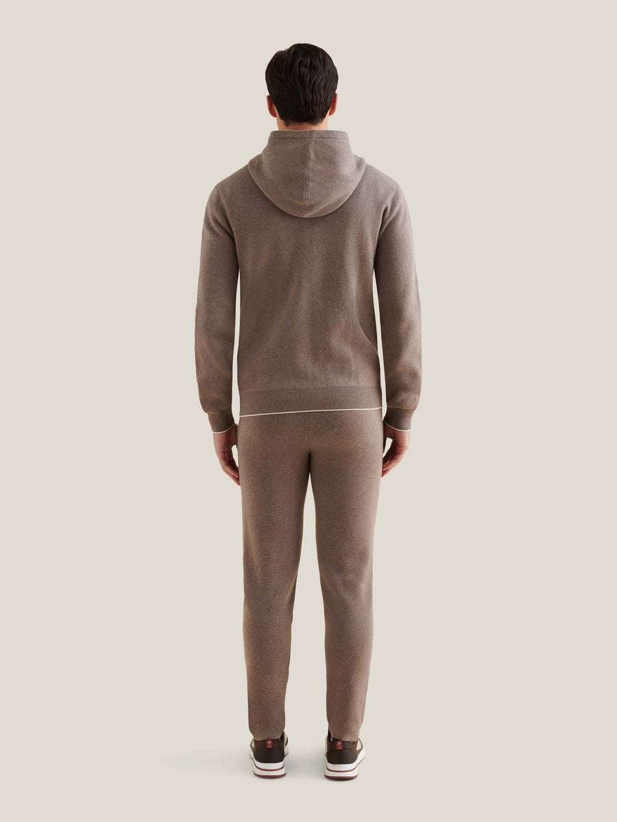 Milano Knit Zip Hoodie in Iron