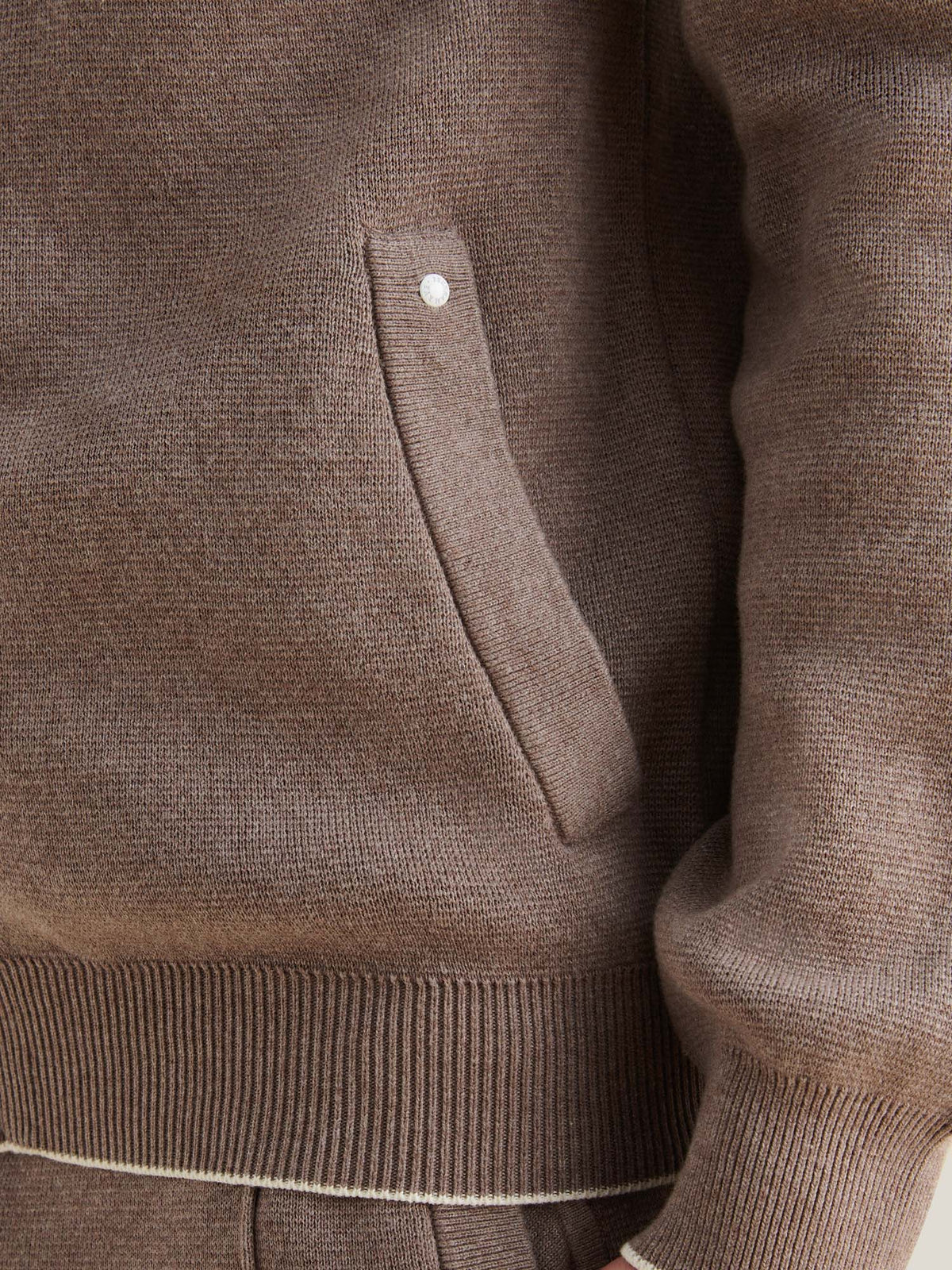 Milano Knit Zip Hoodie in Iron