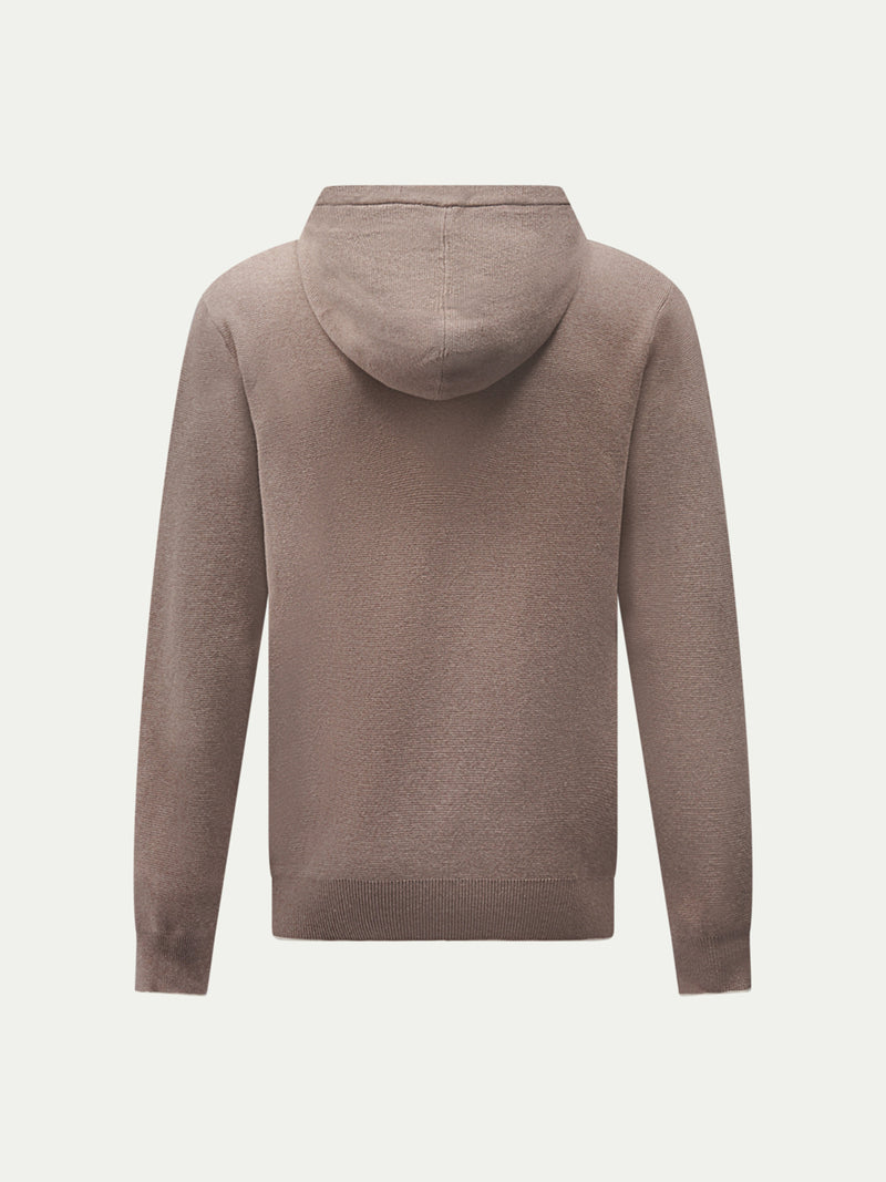 Milano Knit Zip Hoodie in Iron