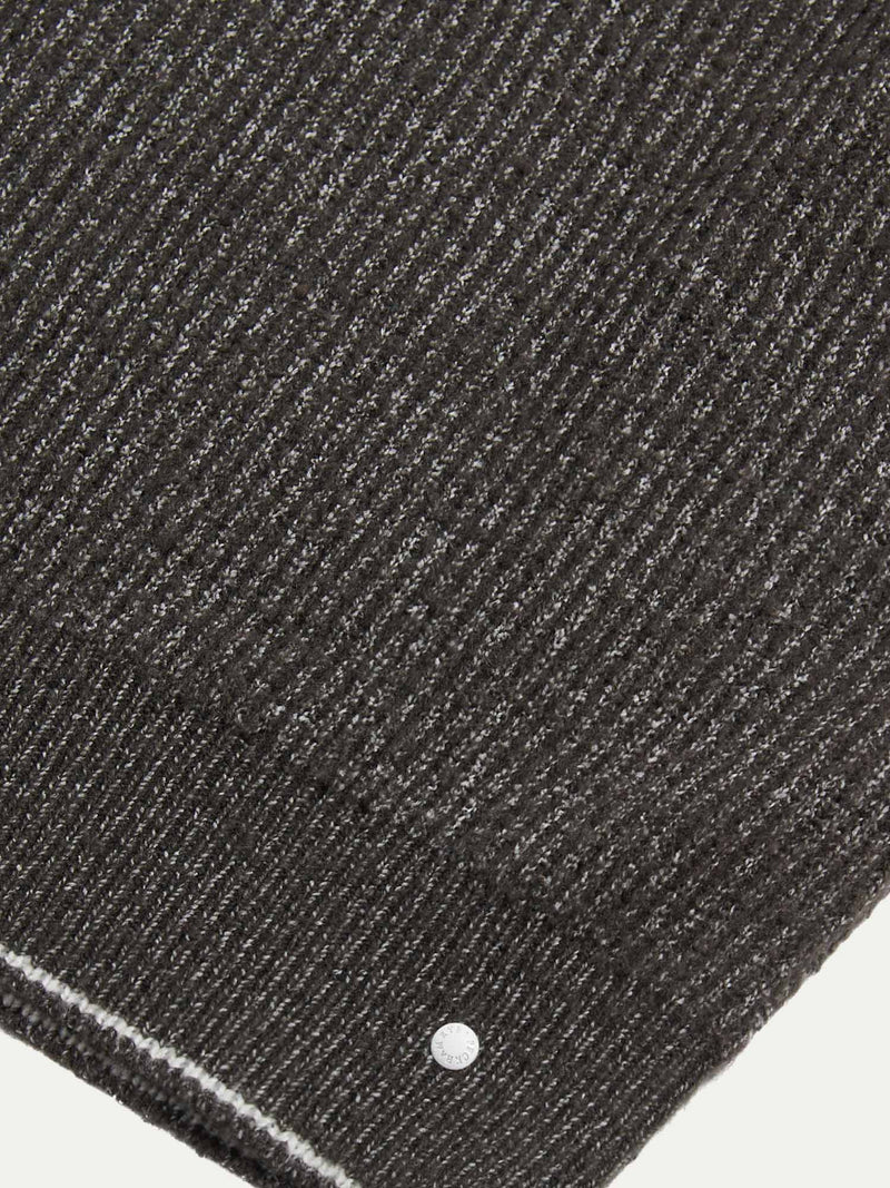Revere Knit Long Sleeve Polo Shirt in Charcoal Grey