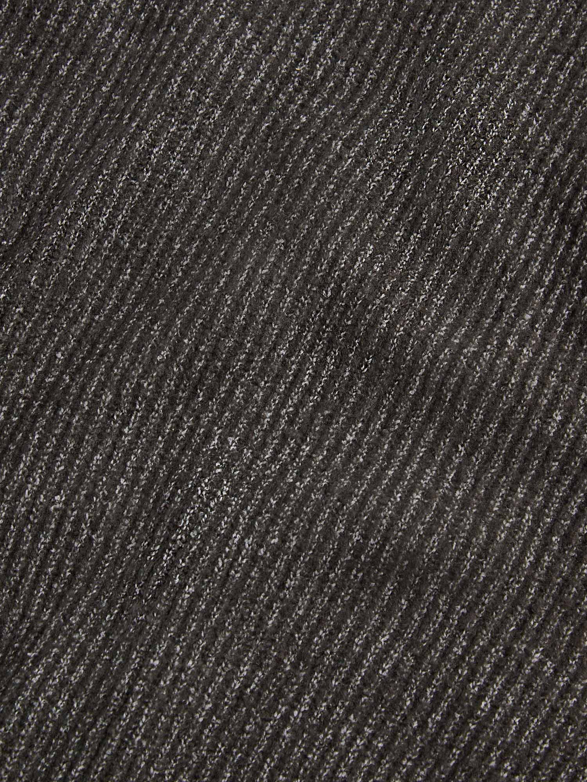 Revere Knit Long Sleeve Polo Shirt in Charcoal Grey