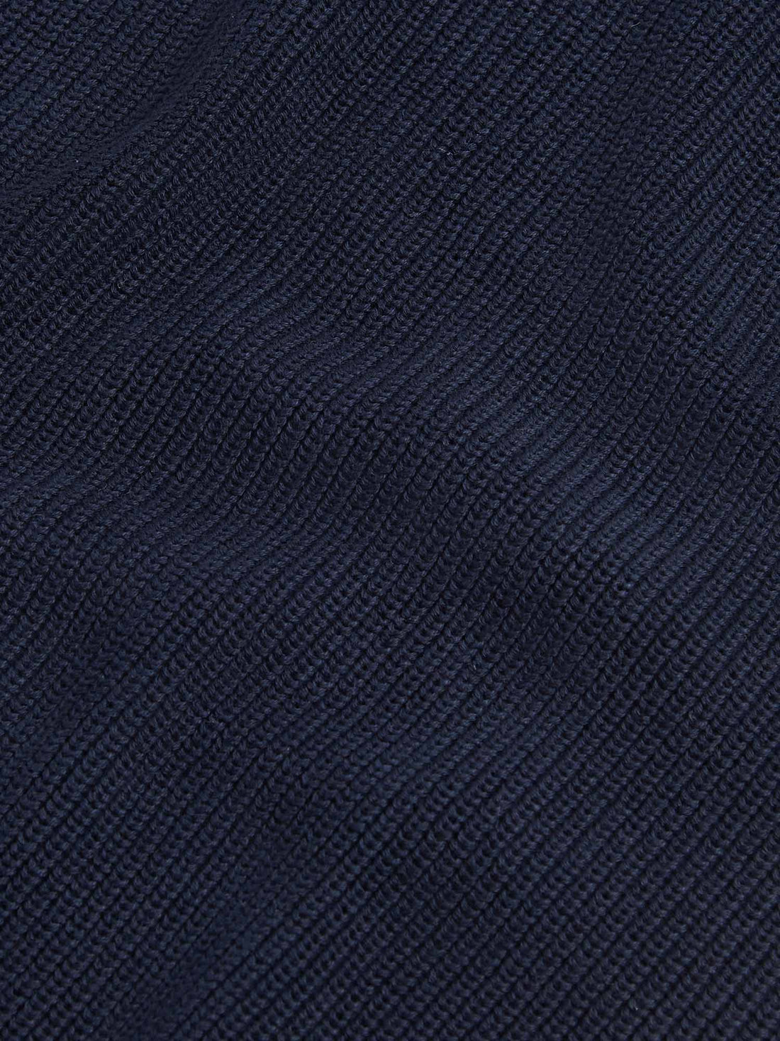 Cotton Knit ¼ Zip Funnel in Dark Sapphire Navy
