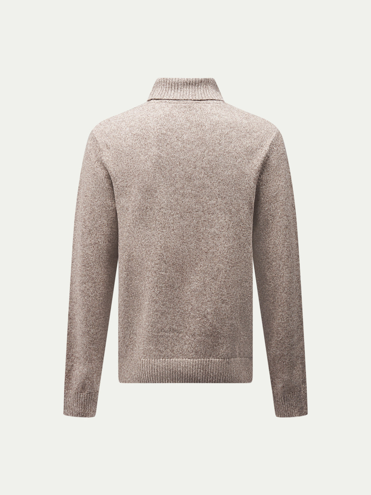Twisted Yarn Knit Roll Neck in Simply Taupe