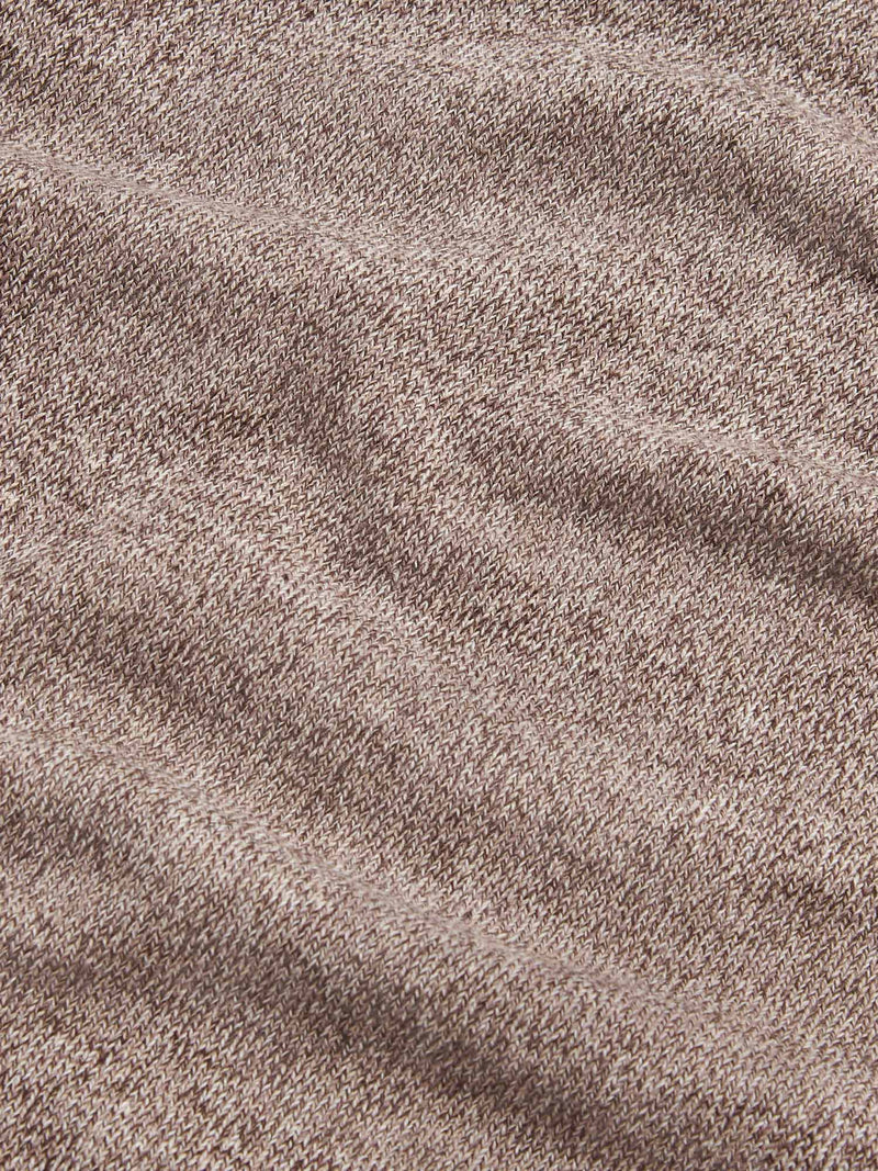 Twisted Yarn Knit Roll Neck in Simply Taupe