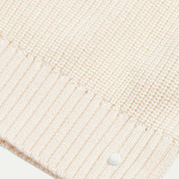 Cotton Knit Cardigan in Egret