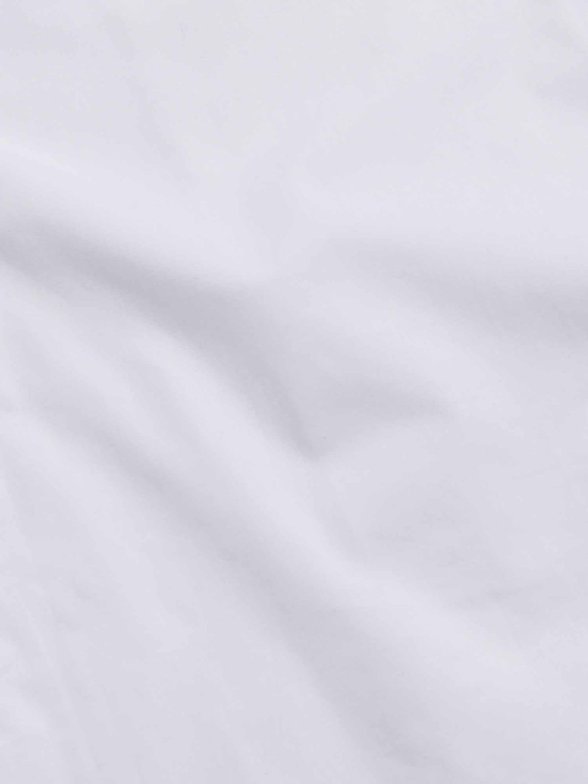 Cotton Poplin Slim Fit High Collar Shirt in Bright White
