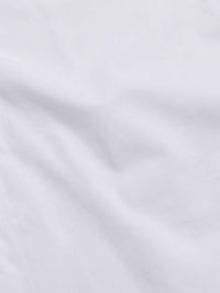 Cotton Poplin Slim Fit High Collar Shirt in Bright White