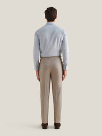 Cadogan High Collar Slim Fit Shirt in Blue Blizzard