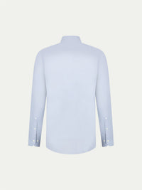 Cadogan High Collar Slim Fit Shirt in Blue Blizzard