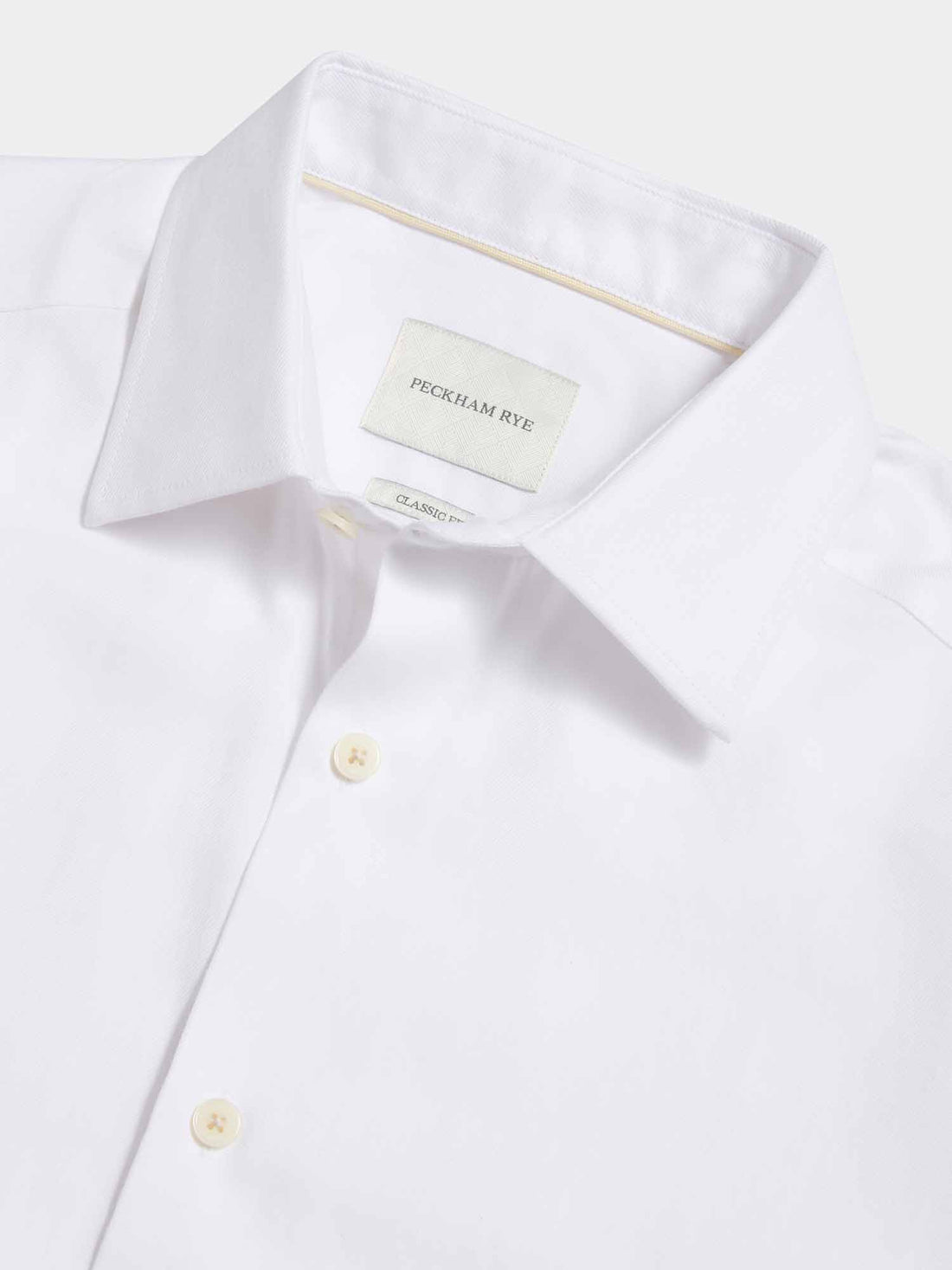 Peckham Rye Mens Fine Twill Shirt in Bright White