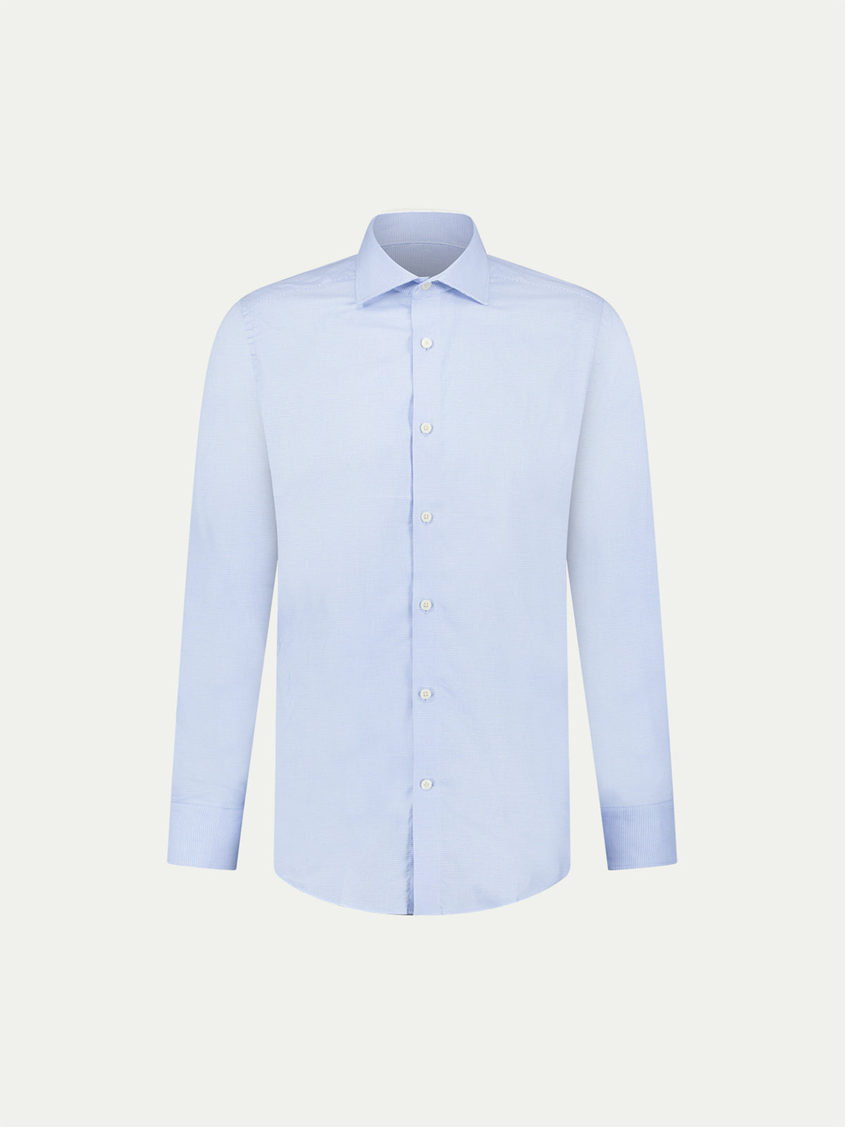 Puppytooth Cutaway Collar Shirt in Blue Blizzard