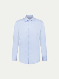 Puppytooth Cutaway Collar Shirt in Blue Blizzard
