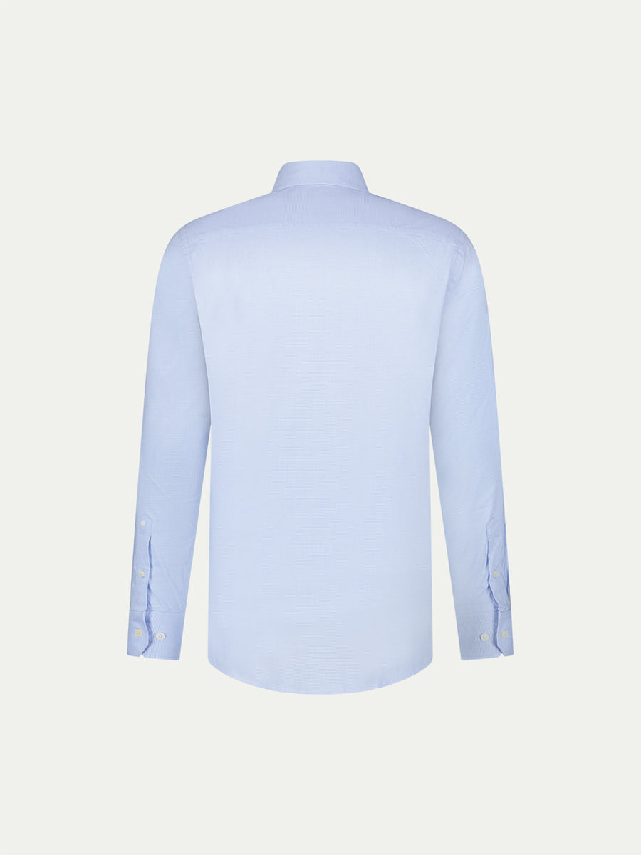 Peckham Rye Mens Puppytooth Shirt in Blue Blizzard