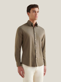 Jersey Hidden-Button Shirt in Sea Turtle