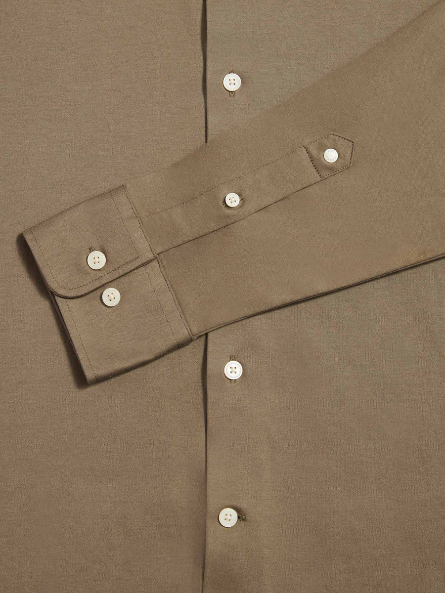 Jersey Hidden-Button Shirt in Sea Turtle